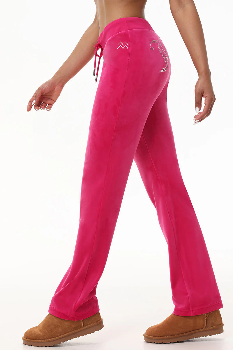 Custom Zodiac OG Big Bling Velour Track Pants - Image 12