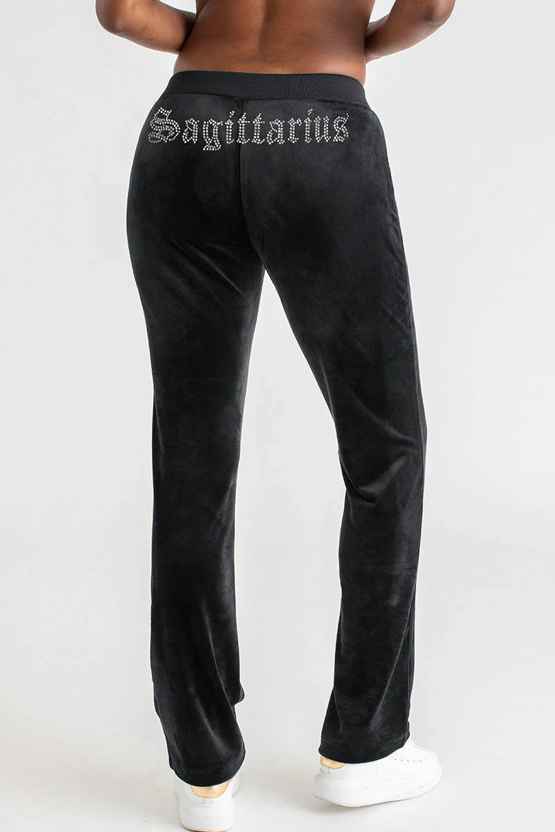 Sagittarius Customizable Big Bling Velour Track Pants - Image 3